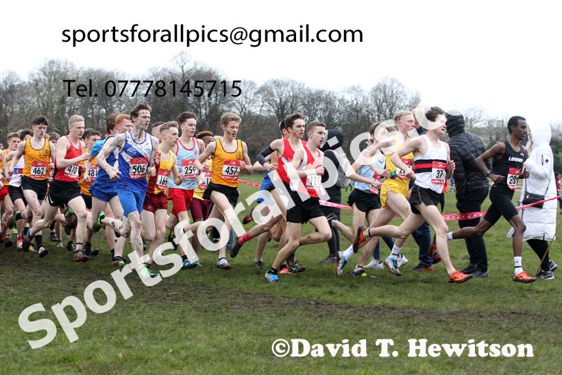 Senior boys, 2020 New Balance English Schools Champs., Sefton Park, Liverpool. Photo: David T. Hewitson/Sports for All Pics